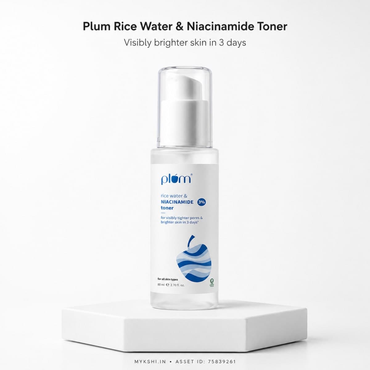 Plum 3% Niacinamide & Rice Water Toner for Bright Skin - 150ml