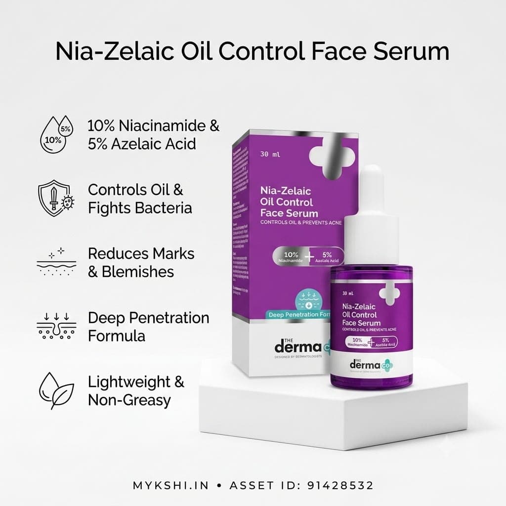 The Derma Co Nia-Zelaic Oil Control Face Serum - 30 ml