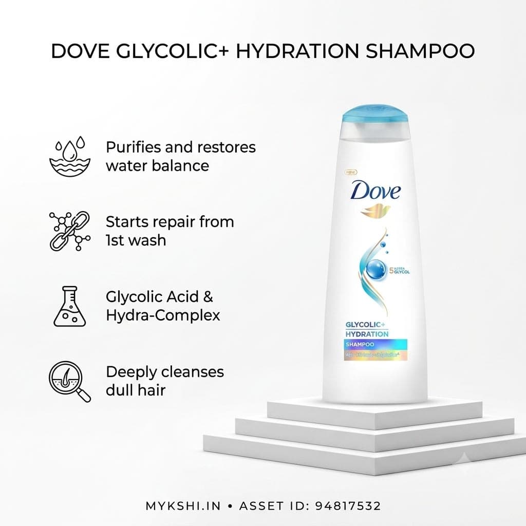 Dove Glycolic Hydration Shampoo - 340ml