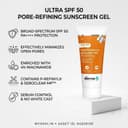 The Derma Co Pore Minimizing Sunscreen Gel with SPF 50 & PA+++ For Open Pores & UVA/UVB Protection – image 2