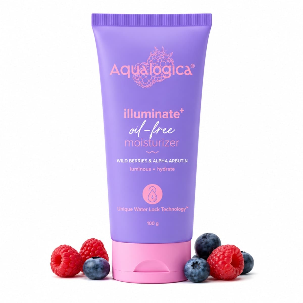 Aqualogica Illuminate+ Oil-free Moisturizer with Wild Berries and Alpha Arbutin 