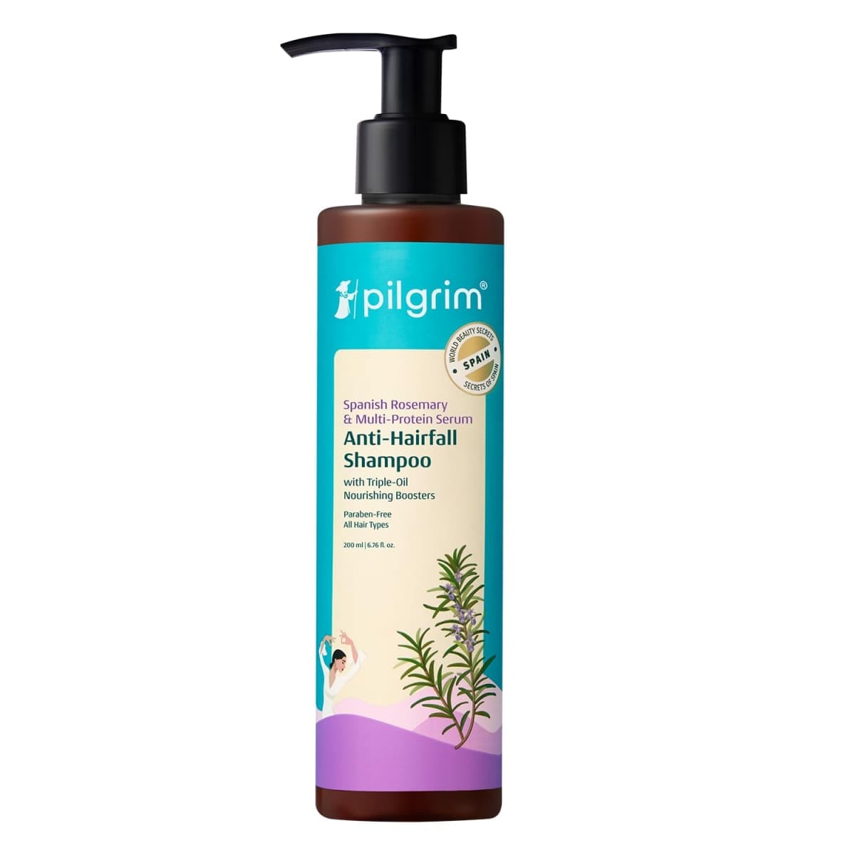 Pilgrim Spanish Rosemary & Multi-Protein Serum Anti-Hairfall Shampoo